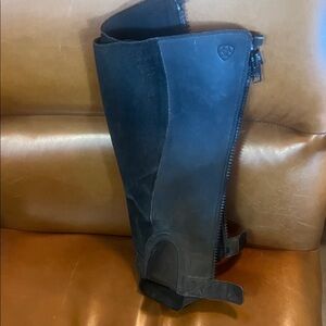 Girls Ariat Black Leather Riding Chaps size L